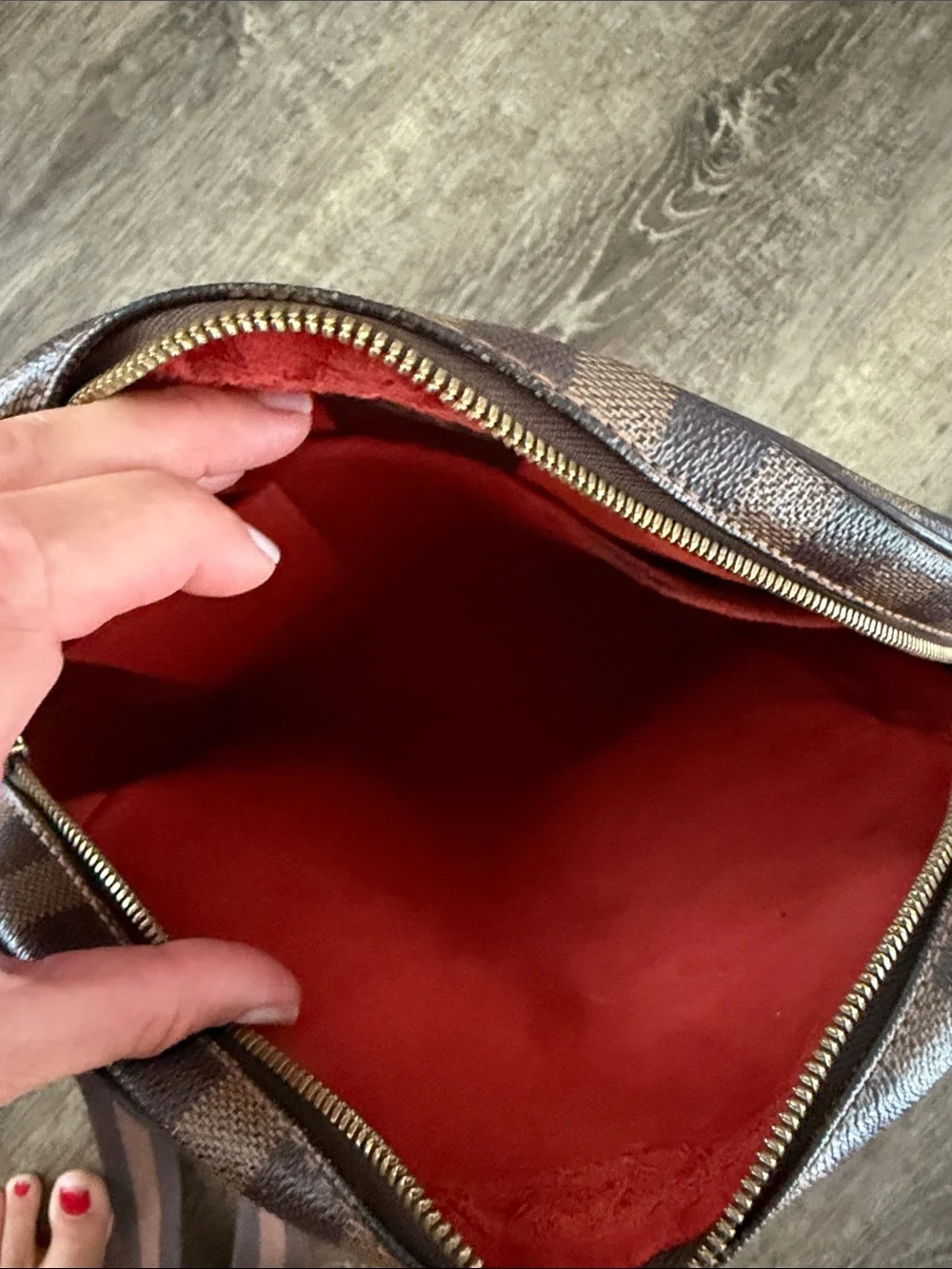 Louis Vuitton Brown Checkered Messenger Crossbody Bag